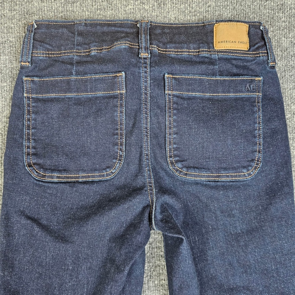 American Eagle Kick Boot Jeans Women's 2 LONG Mid Rise Next Level Stretch Denim - Picture 11 of 11
